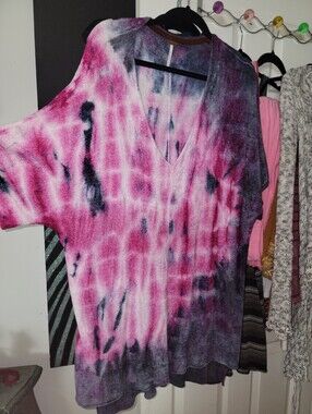 Free People Tie Dye Top Oversized